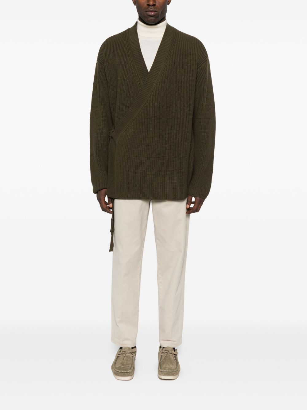 EMPORIO ARMANI Maxi Cardigan with Cache Coeur Closure for Men