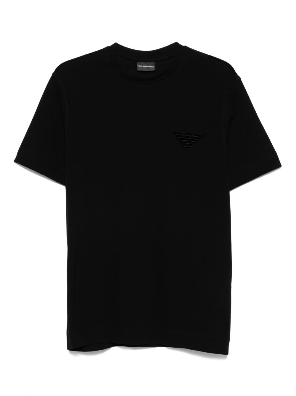 EMPORIO ARMANI Comfortable Crewneck T-Shirt with Eagle Patch - Men's FW25