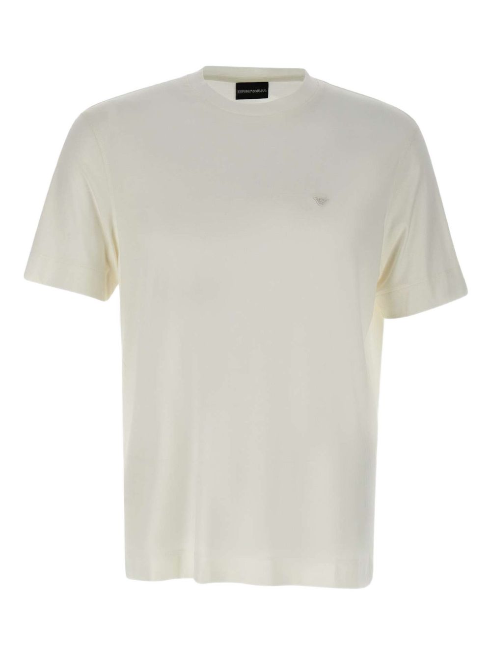 EMPORIO ARMANI Men's Crewneck T-Shirt with Micro Eagle Embroidery