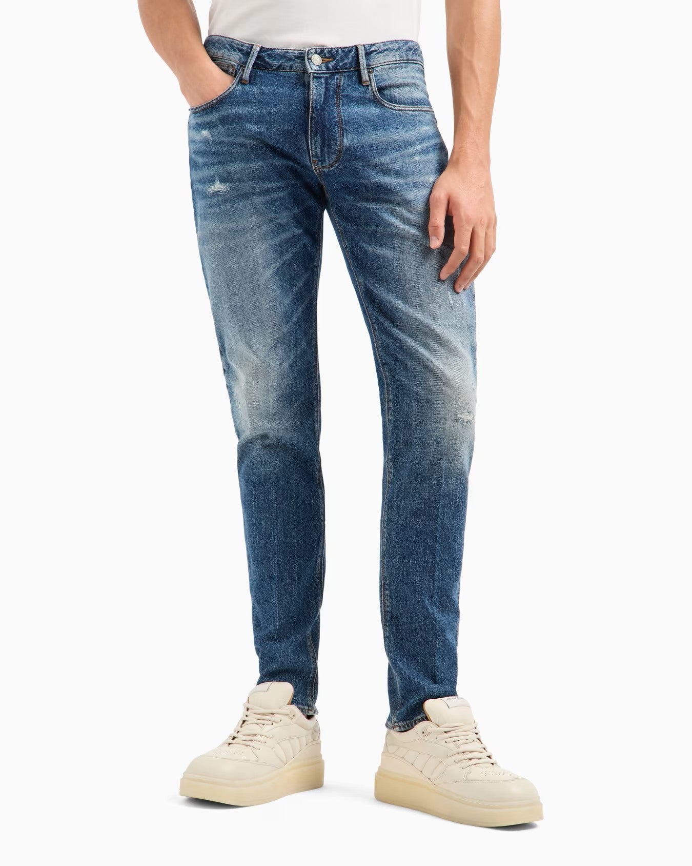 EMPORIO ARMANI Slim Fit Low Waist Jeans for Men