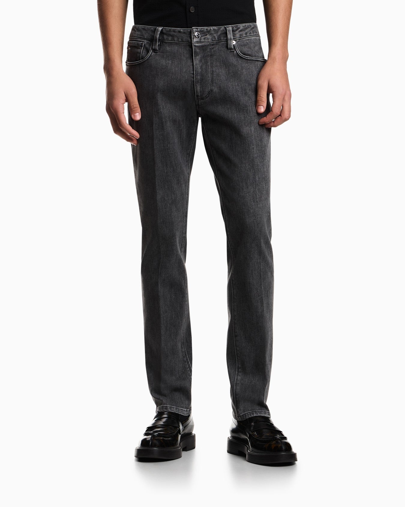 EMPORIO ARMANI Slim-Fit Jeans for Men - Low Waist Design