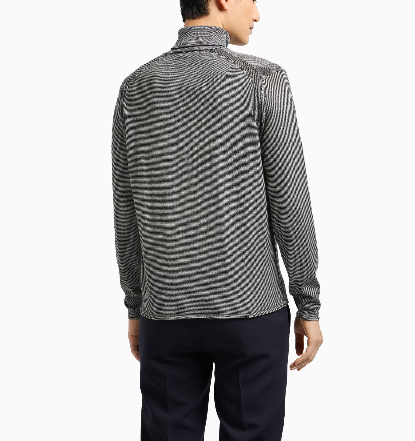 EMPORIO ARMANI Men's Striped Roll Neck Pullover