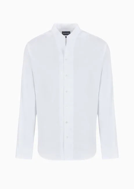 EMPORIO ARMANI Korean Collar Shirt for Men - Fall Winter 24/25