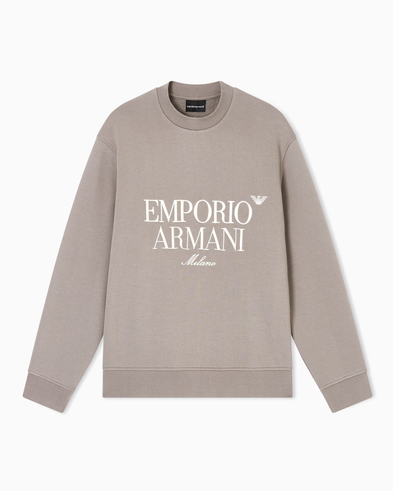 EMPORIO ARMANI Embroidered Crewneck Sweatshirt for Men