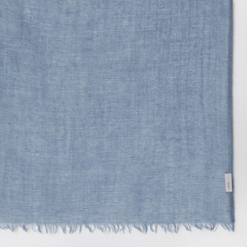 DESTIN Wool-Silk Blend Scarf with Frayed Edges