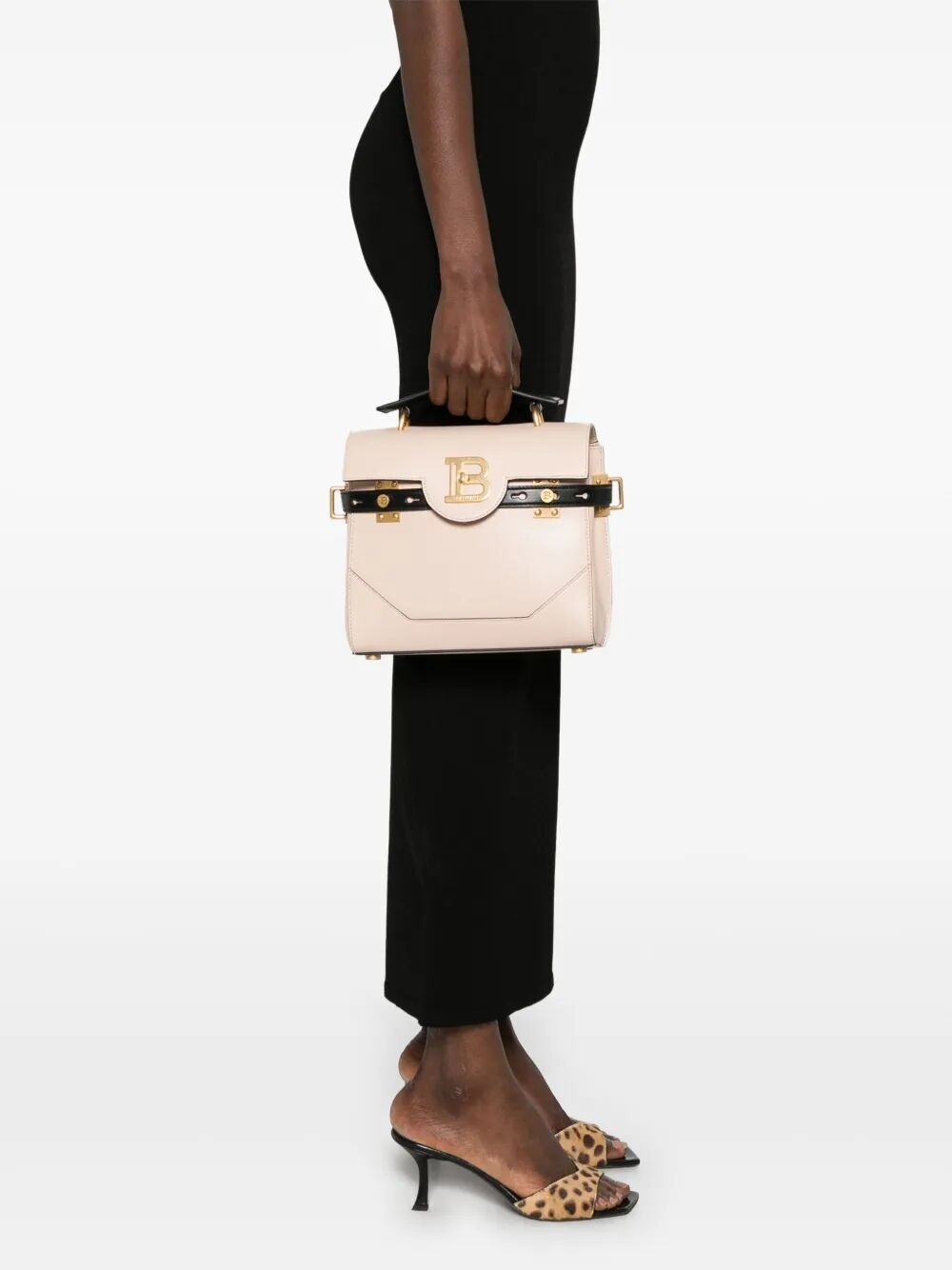 BALMAIN Mini Calfskin Shopping Bag