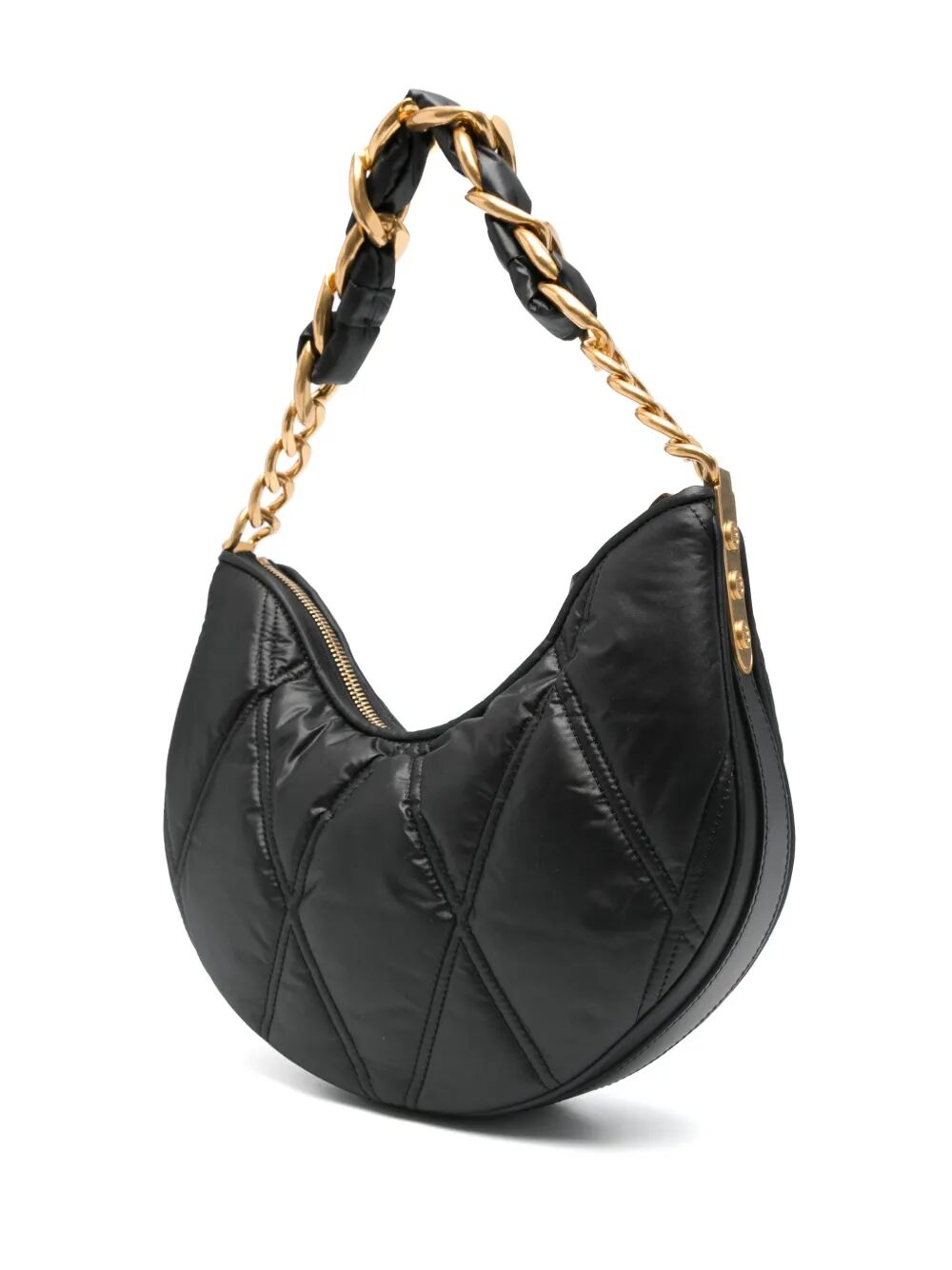 BALMAIN Soft Moon Mini Handbag - Grid Quilted Nylon