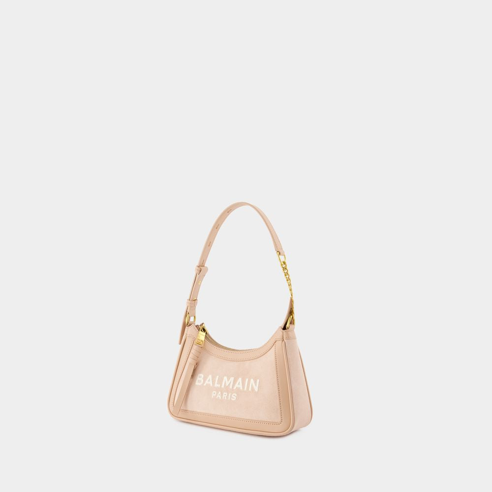 BALMAIN Mini Shoulder Handbag in Suede Leather