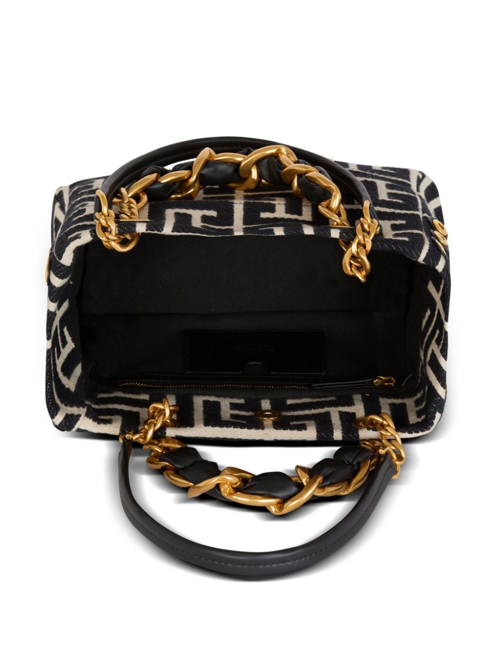 BALMAIN Monogram Jacquard Tote Handbag