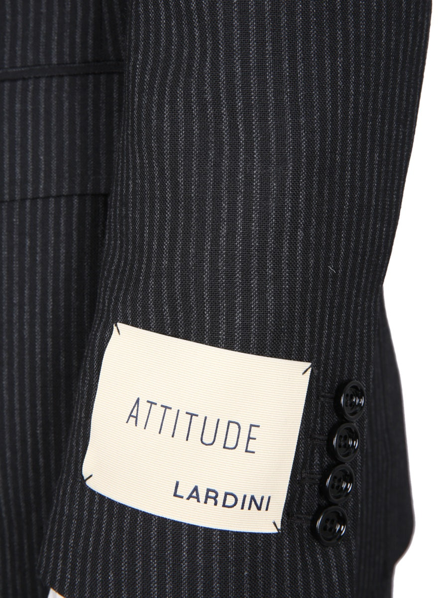 LARDINI Tailored Peak Lapel Suit for Men