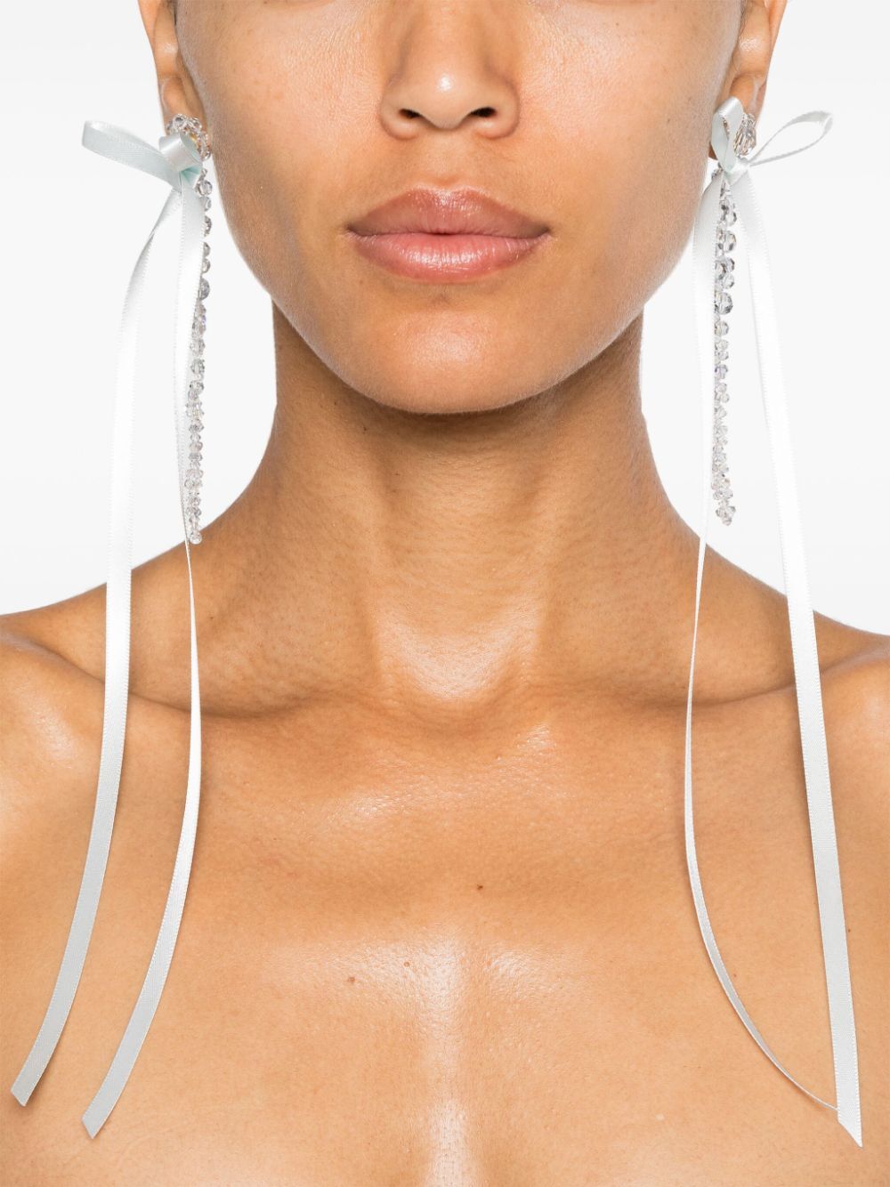 SIMONE ROCHA Mini Bow Ribbon Drip Earrings for Women