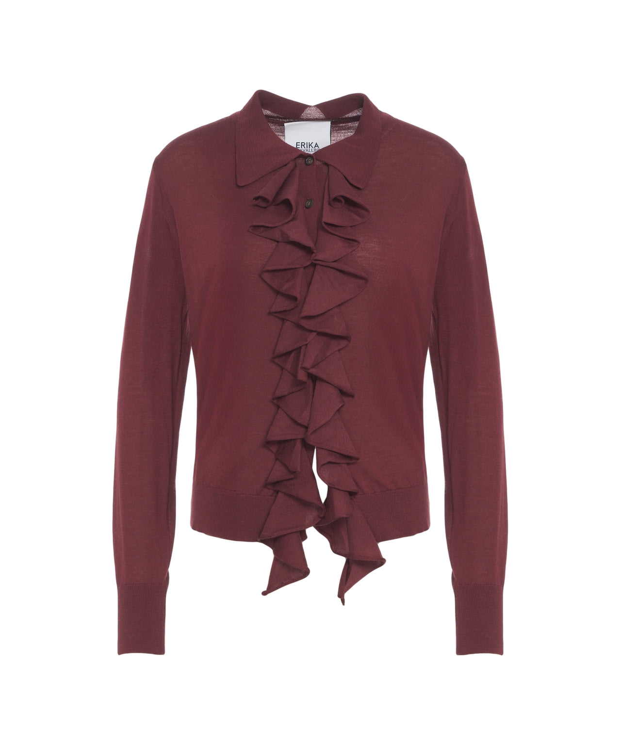 ERIKA CAVALLINI Chic Cardigan with Ruffle Details