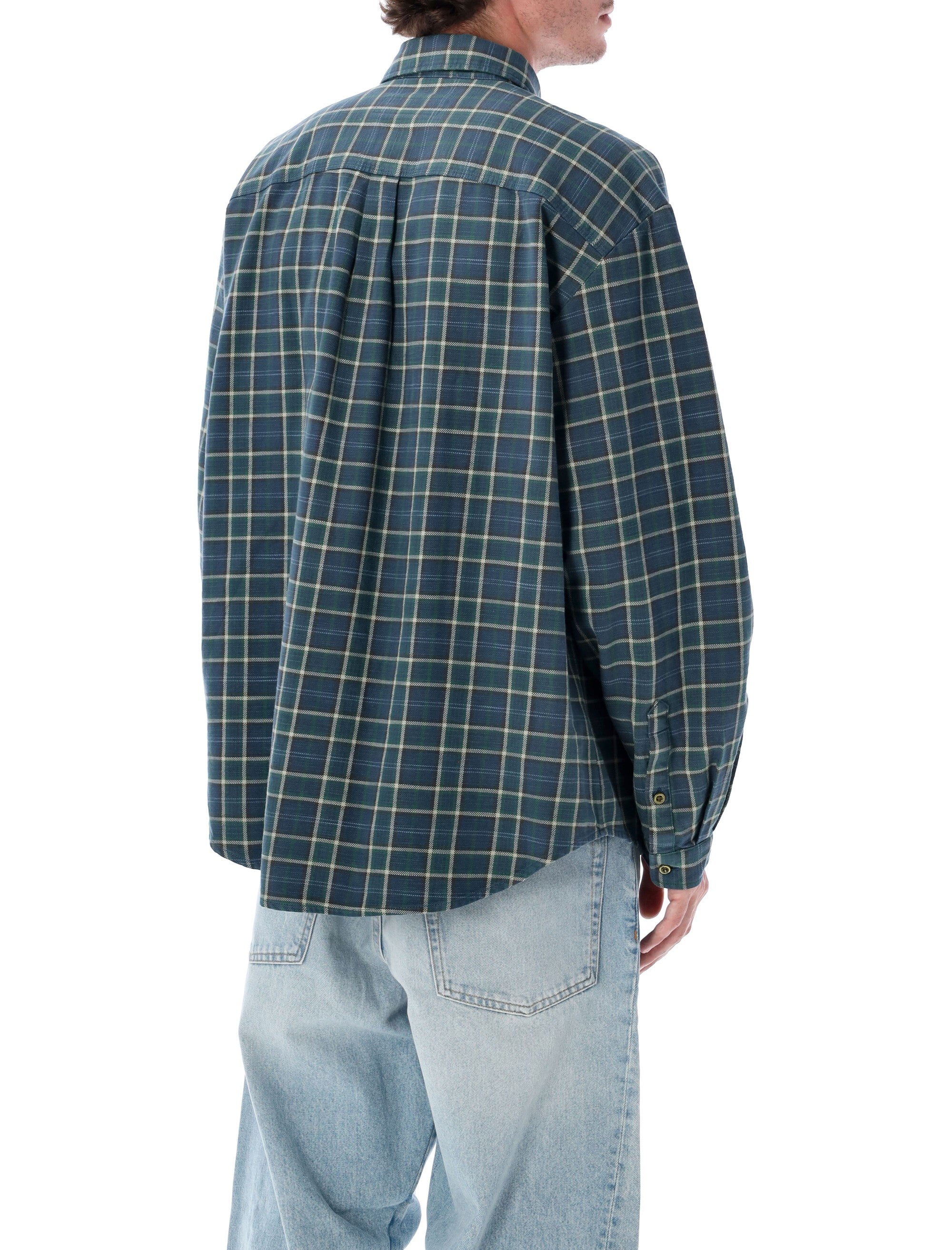ERL Relaxed Fit Cotton Check Shirt - Size M