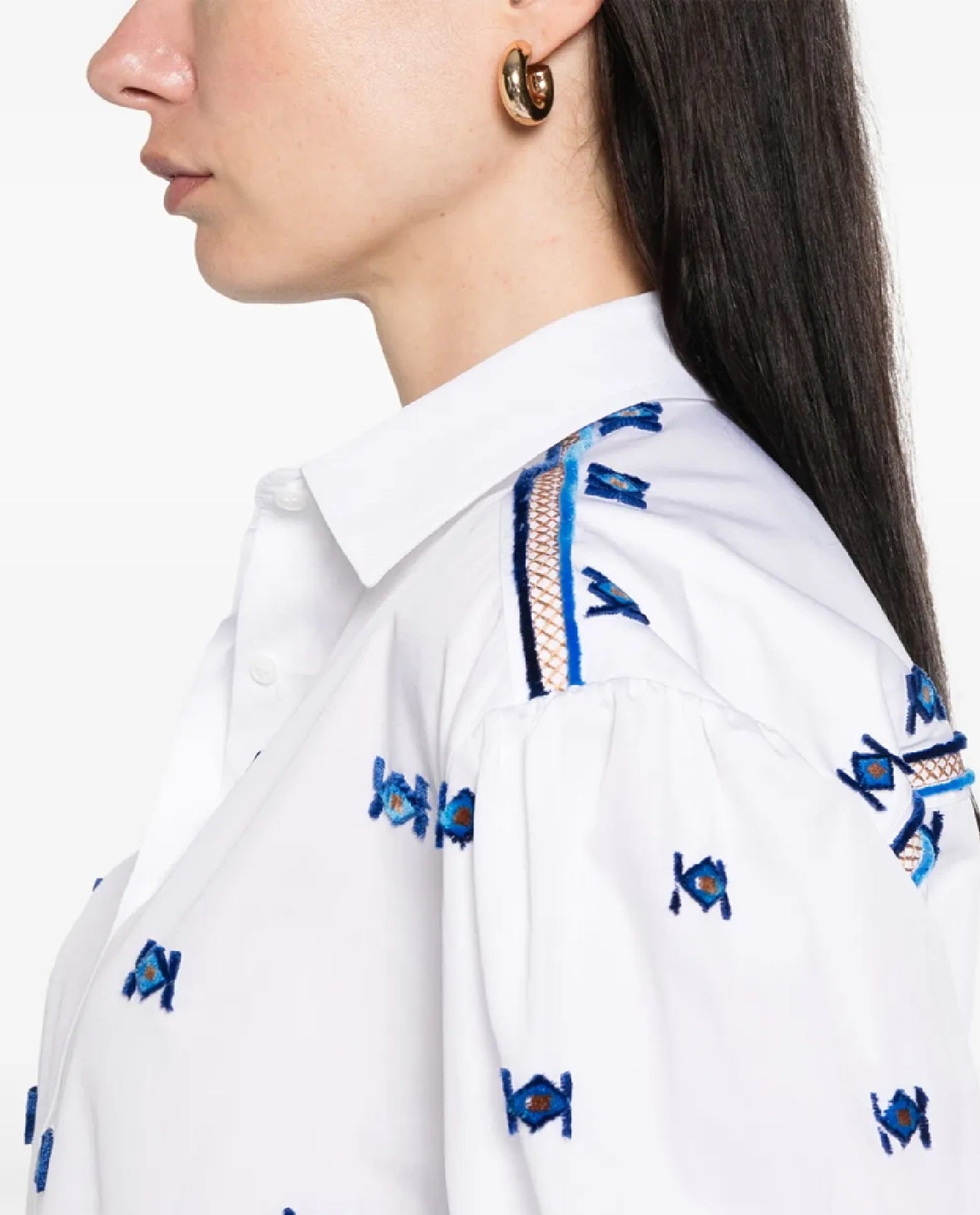 ERMANNO SCERVINO Stylish Women's 100% Cotton Shirt - Perfect for Spring/Summer 2025