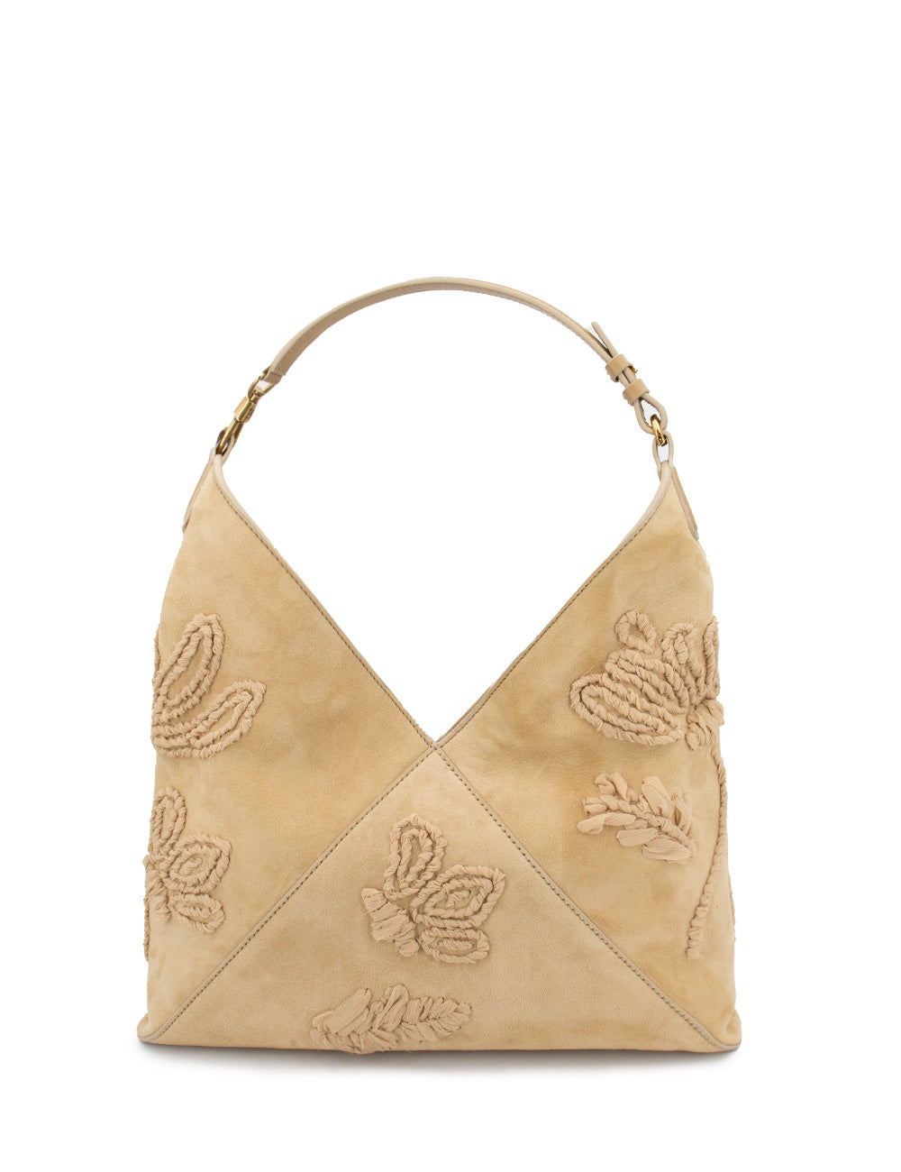 ERMANNO SCERVINO Elegant Handbag with Floral Embroidery - 36x33x21 cm