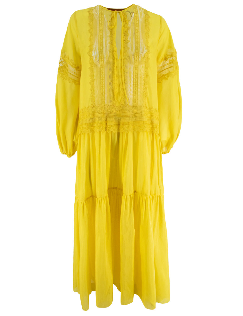 ERMANNO SCERVINO LIFE Elegant Long Dress with Lace Inserts for Women