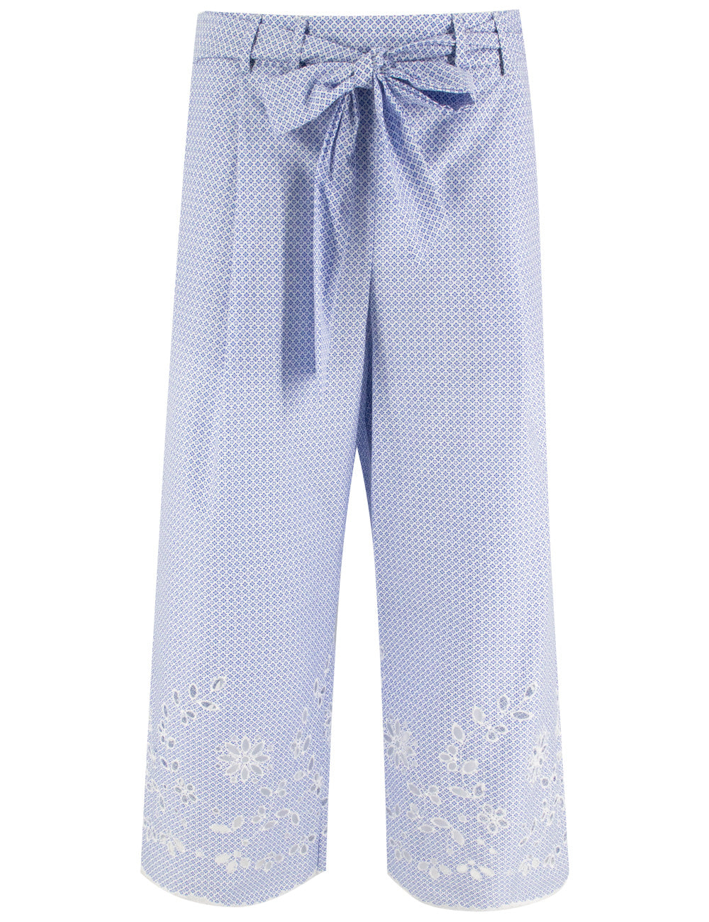 ERMANNO SCERVINO LIFE Lace-Detail Cotton Trousers - Women's Wide Leg