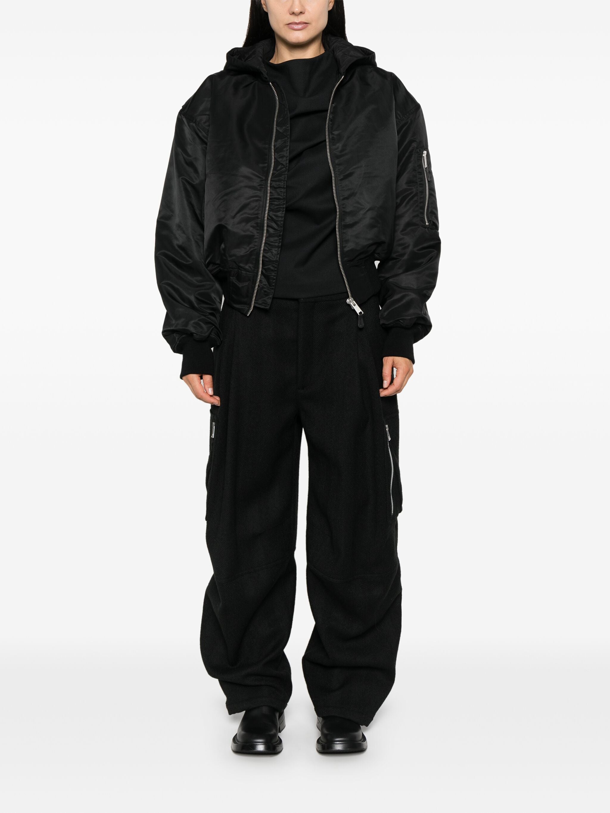 ENTIRE STUDIOS Hooded Broad Bomber Jacket for Women