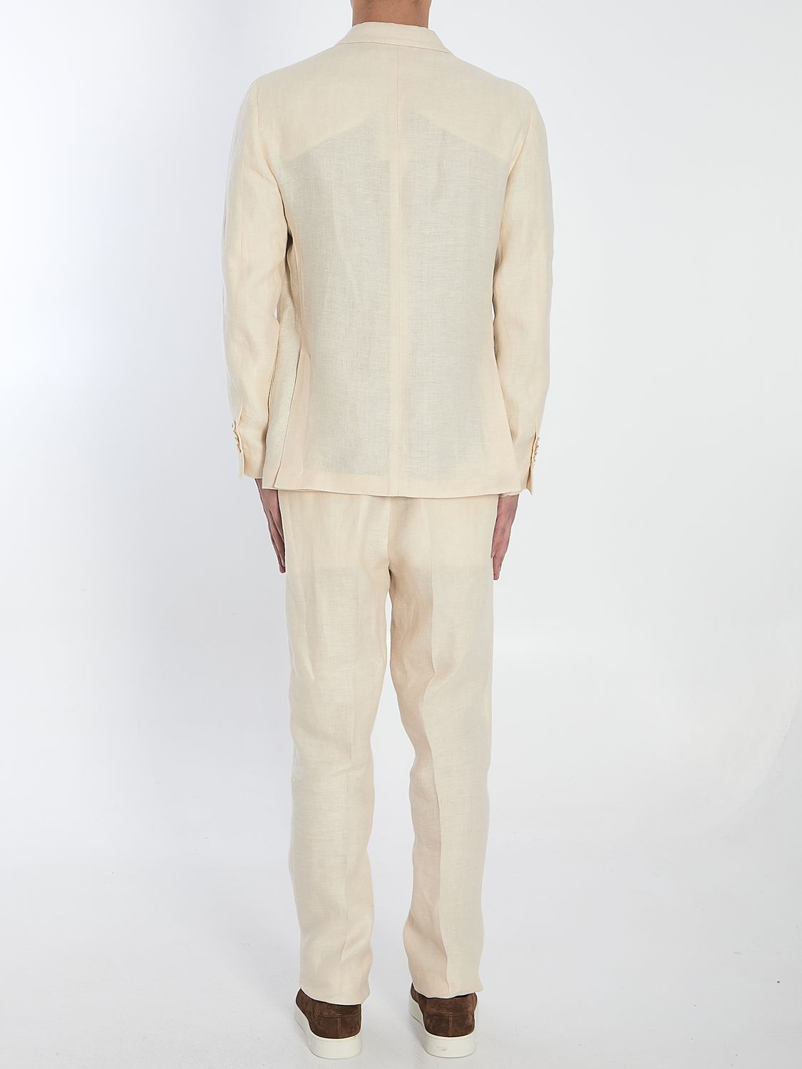 LARDINI Men's Two-Piece Linen Suit - Size 50