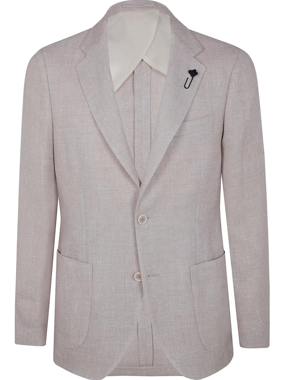 LARDINI Linen Wool Blend Jacket for Men - Spring/Summer 2025