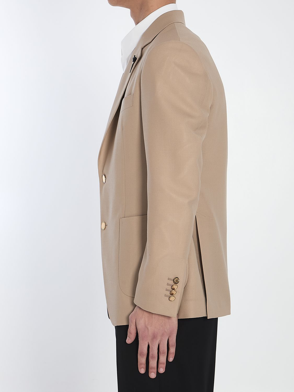 LARDINI Wool Single-Breasted Jacket in Size 48