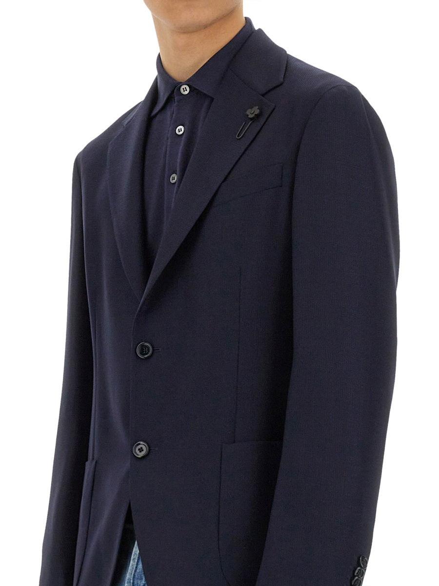 LARDINI Men's Single-Breasted Jacket - Size 48