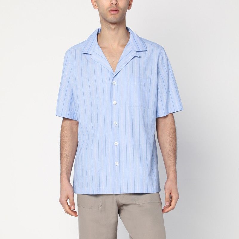 LARDINI Bowling-Style Shirt with Short Sleeves