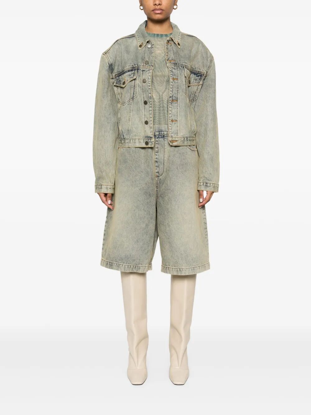 ENTIRE STUDIOS Mini Shrink Denim Jacket