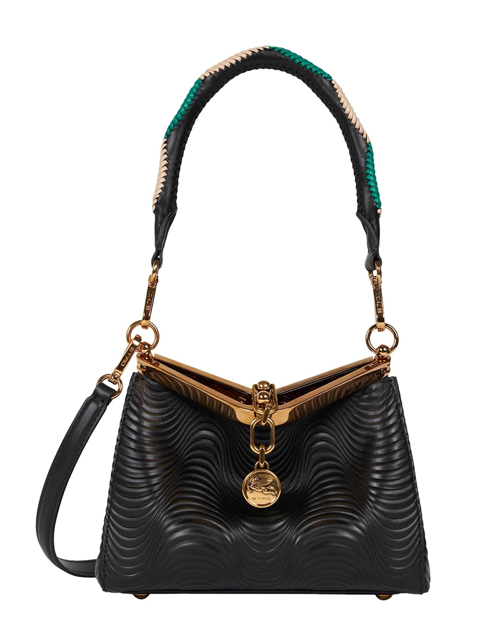 ETRO Mini Handbag with Wavy Leather Design - Perfect for On-The-Go
