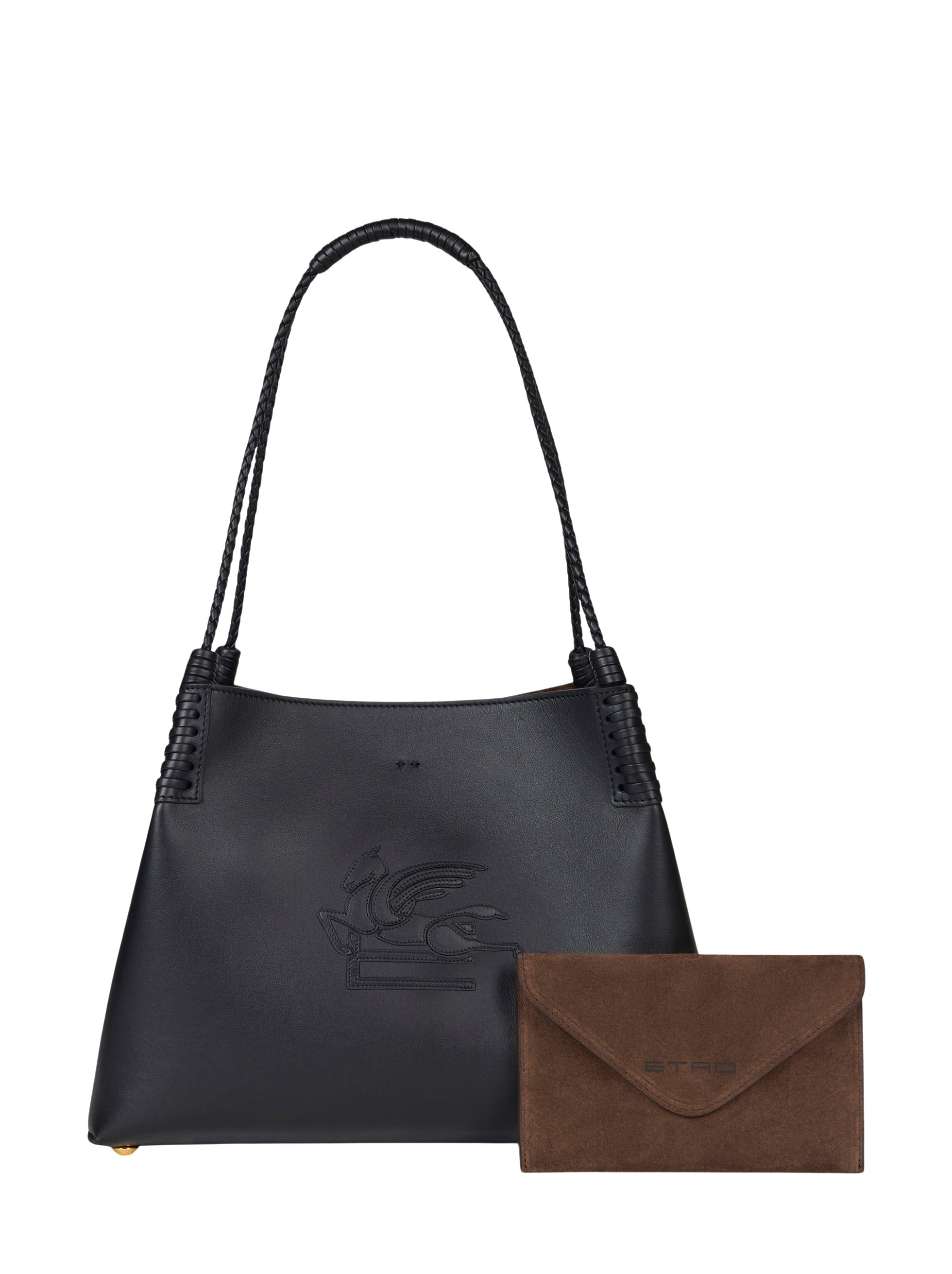 ETRO Mini Libra Tote Handbag with Suede Clutch - Perfect for Elegant Outings