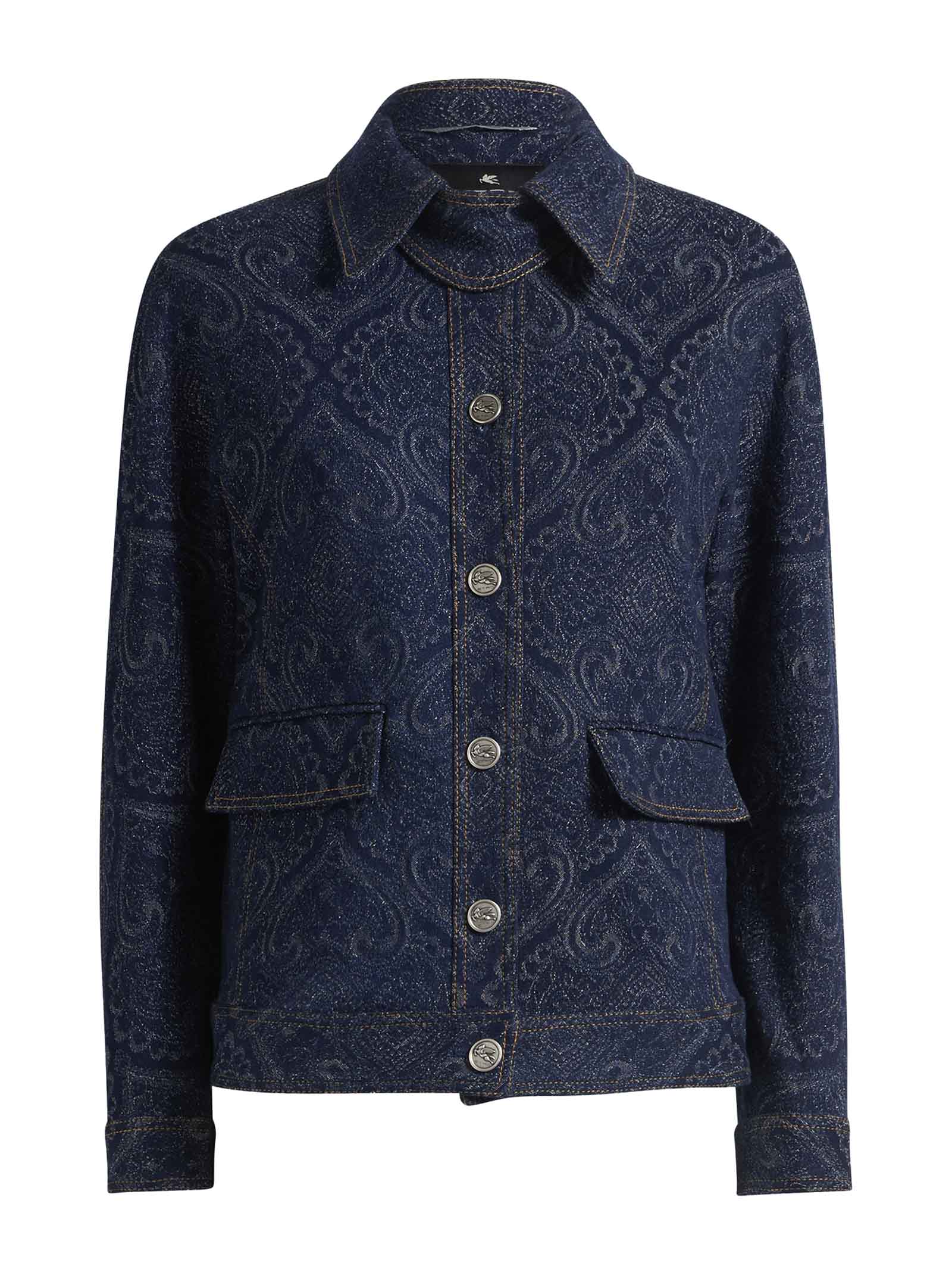 ETRO Stylish Stretch Cotton Denim Jacket for Women - FW25