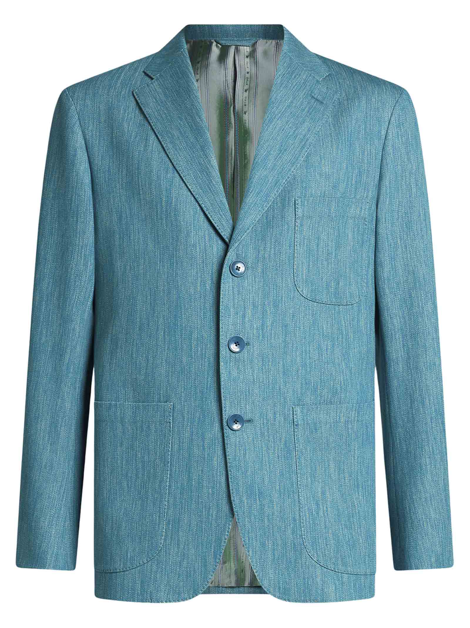 ETRO Men's Single-Breasted Blazer - Size 48 IT