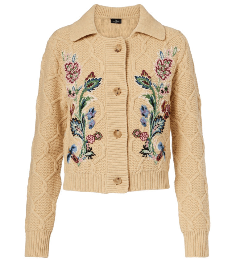 ETRO Floral Embroidered Cardigan - Regular Fit for Women