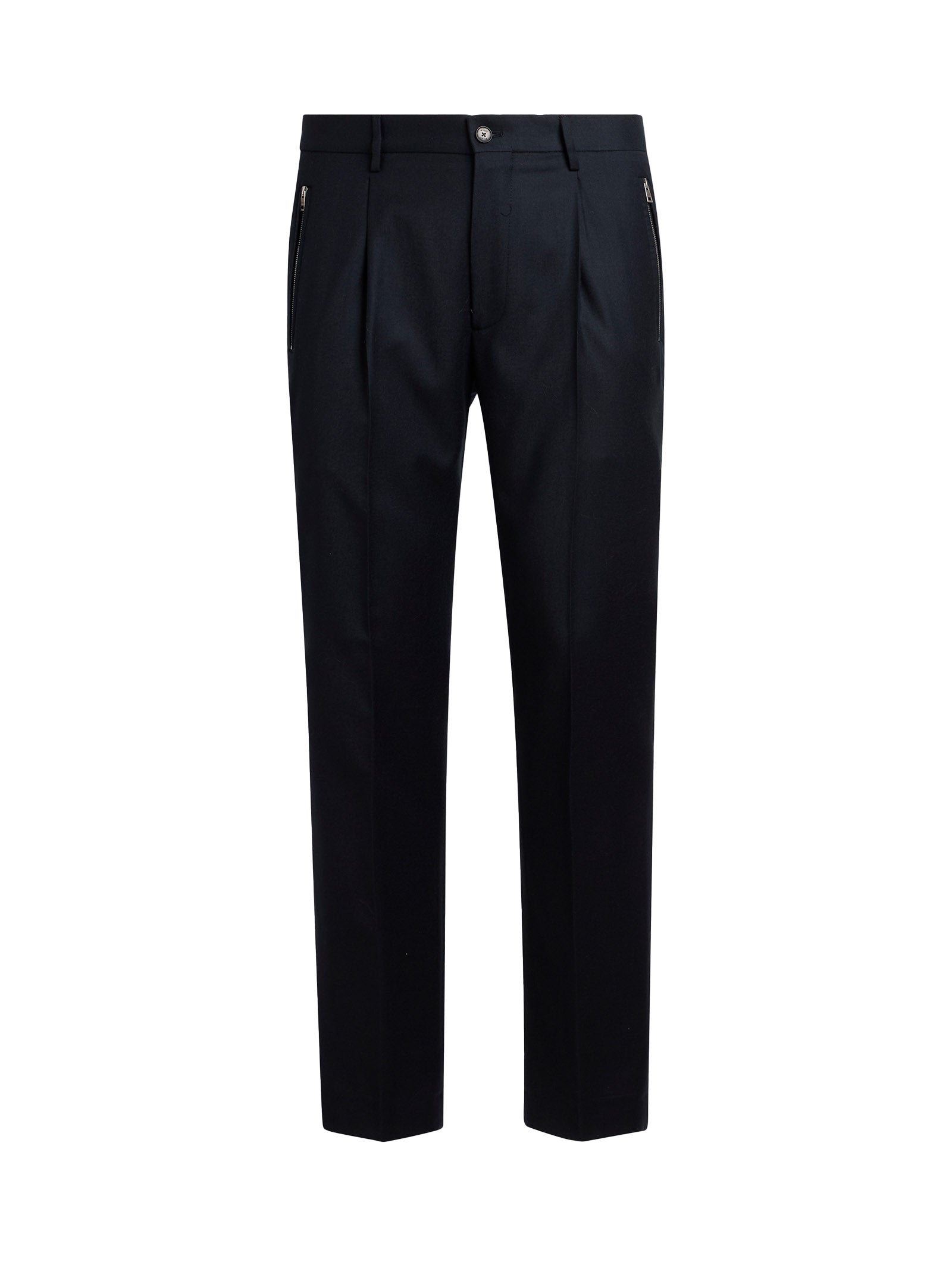 ETRO Men's Wool Flannel Trousers - One-pleat Design