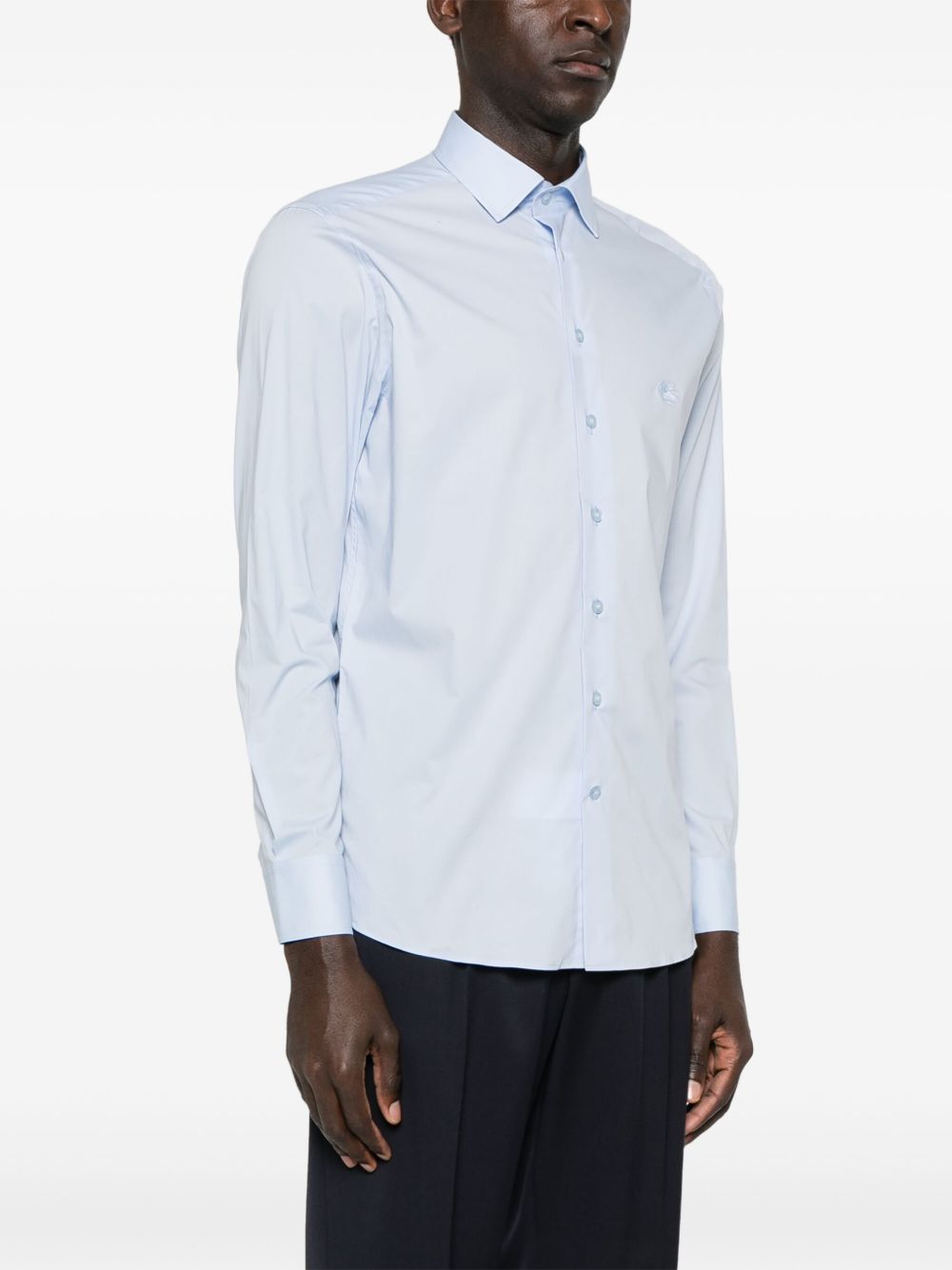 ETRO Long-Sleeved Stretch Cotton Shirt for Men - Fall Winter 25/26