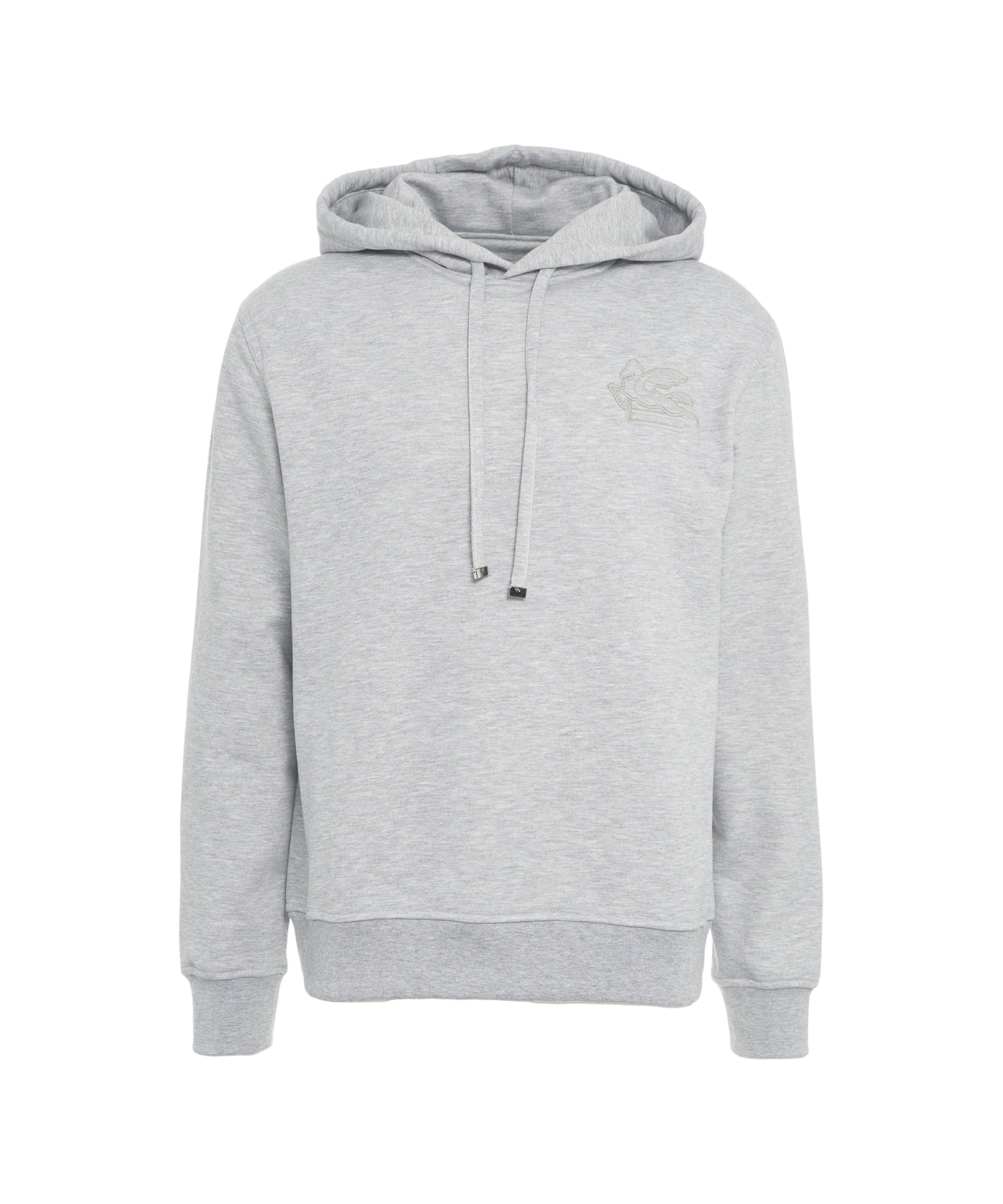 ETRO Men's Regular Fit Hoodie with Adjustable Hood and Logo Embroidery