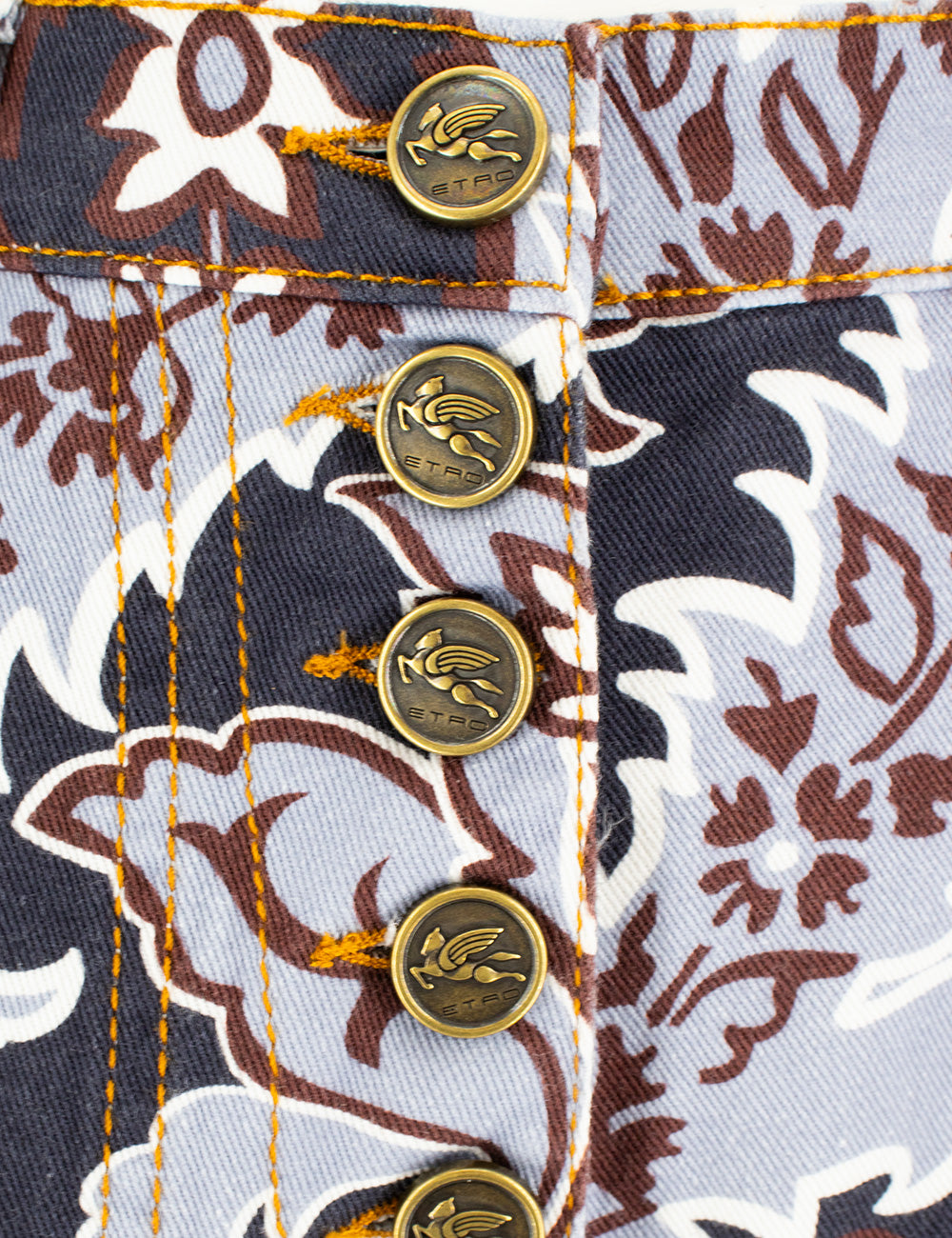 ETRO High-waisted Floral Pattern Jeans