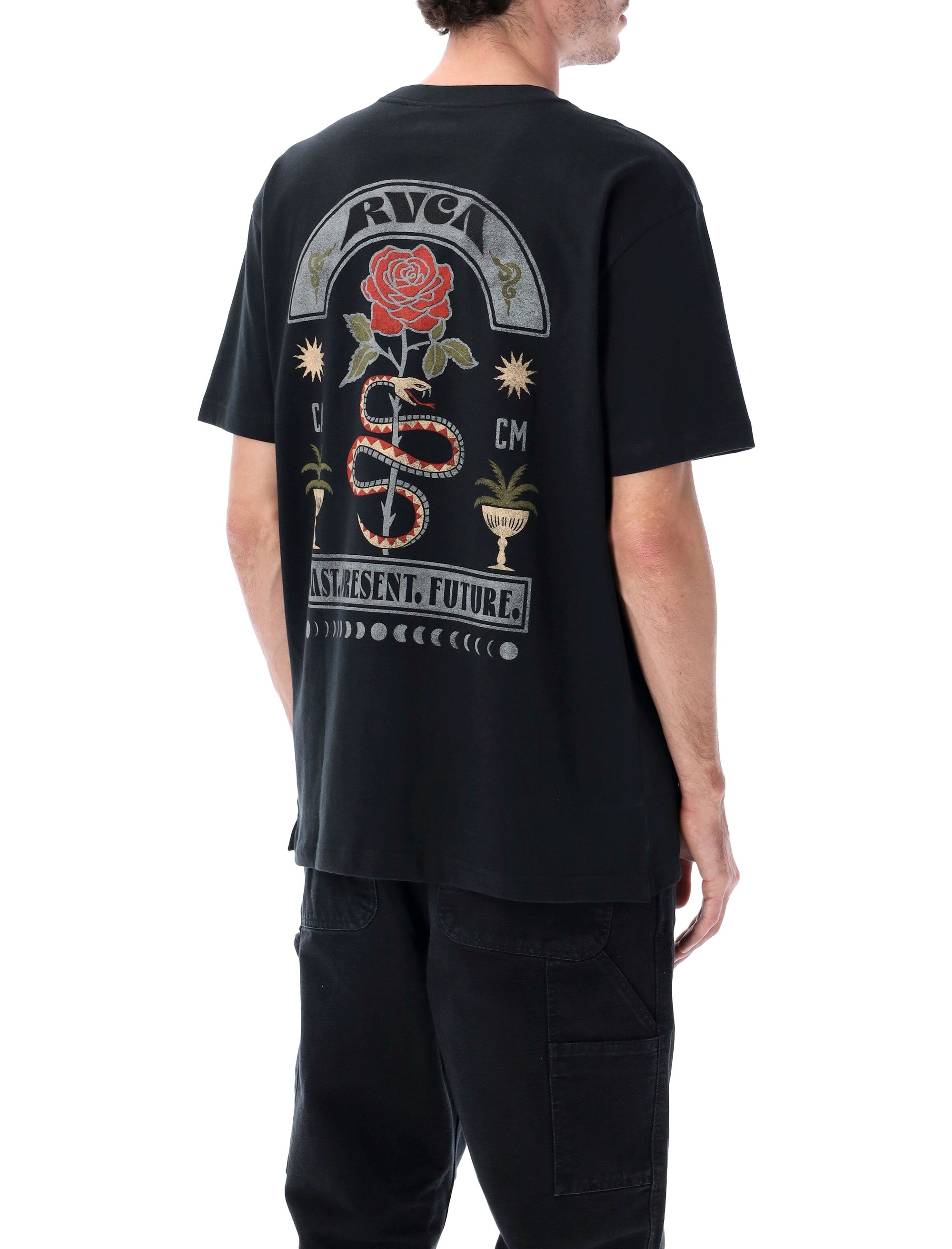 RVCA Roses Poster T-Shirt - Relaxed Fit, Men's Large