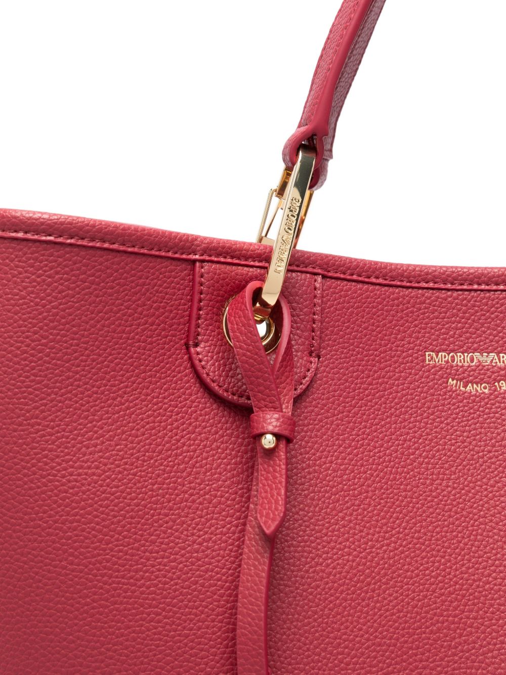 EMPORIO ARMANI Medium Shopping Handbag with Textured Finish