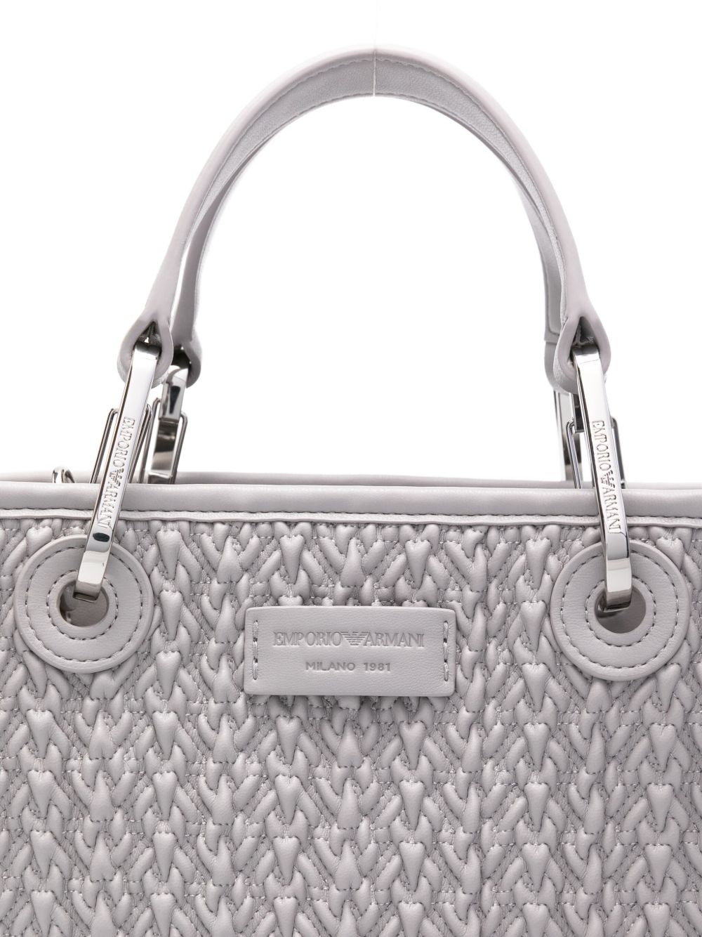 EMPORIO ARMANI Woven Design Small Shopping Handbag