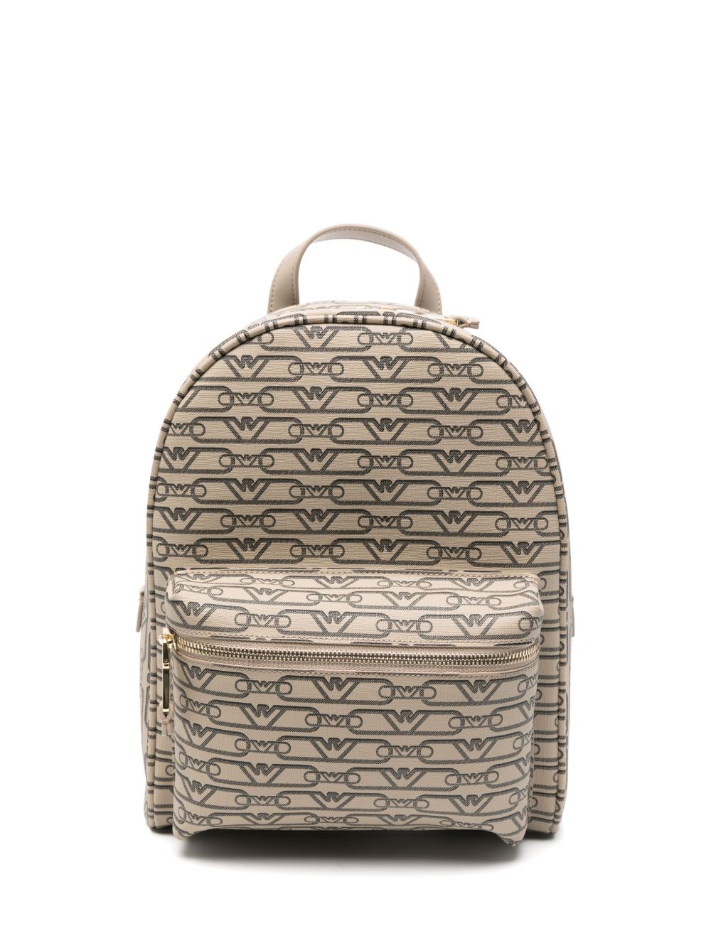 EMPORIO ARMANI Allover Logo Polyester Mini Backpack