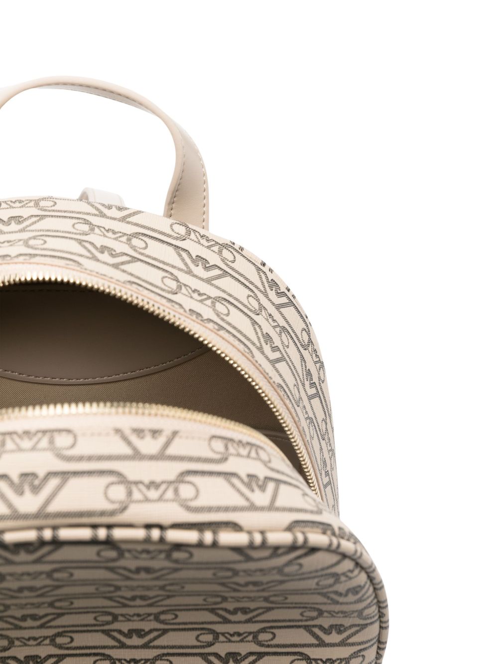 EMPORIO ARMANI Allover Logo Polyester Mini Backpack