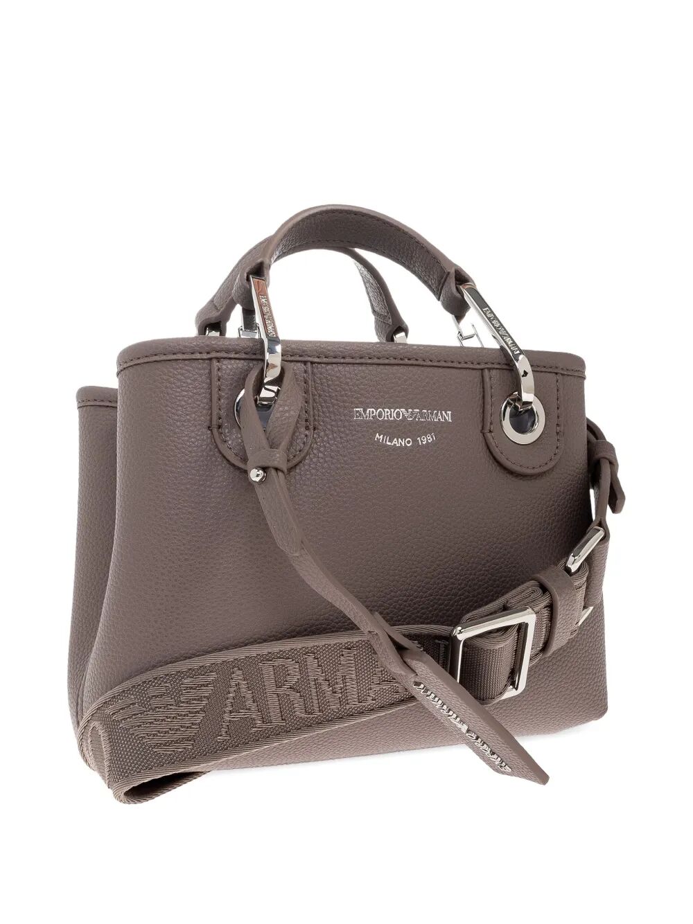 EMPORIO ARMANI Mini Pebbled Texture Shopping Handbag