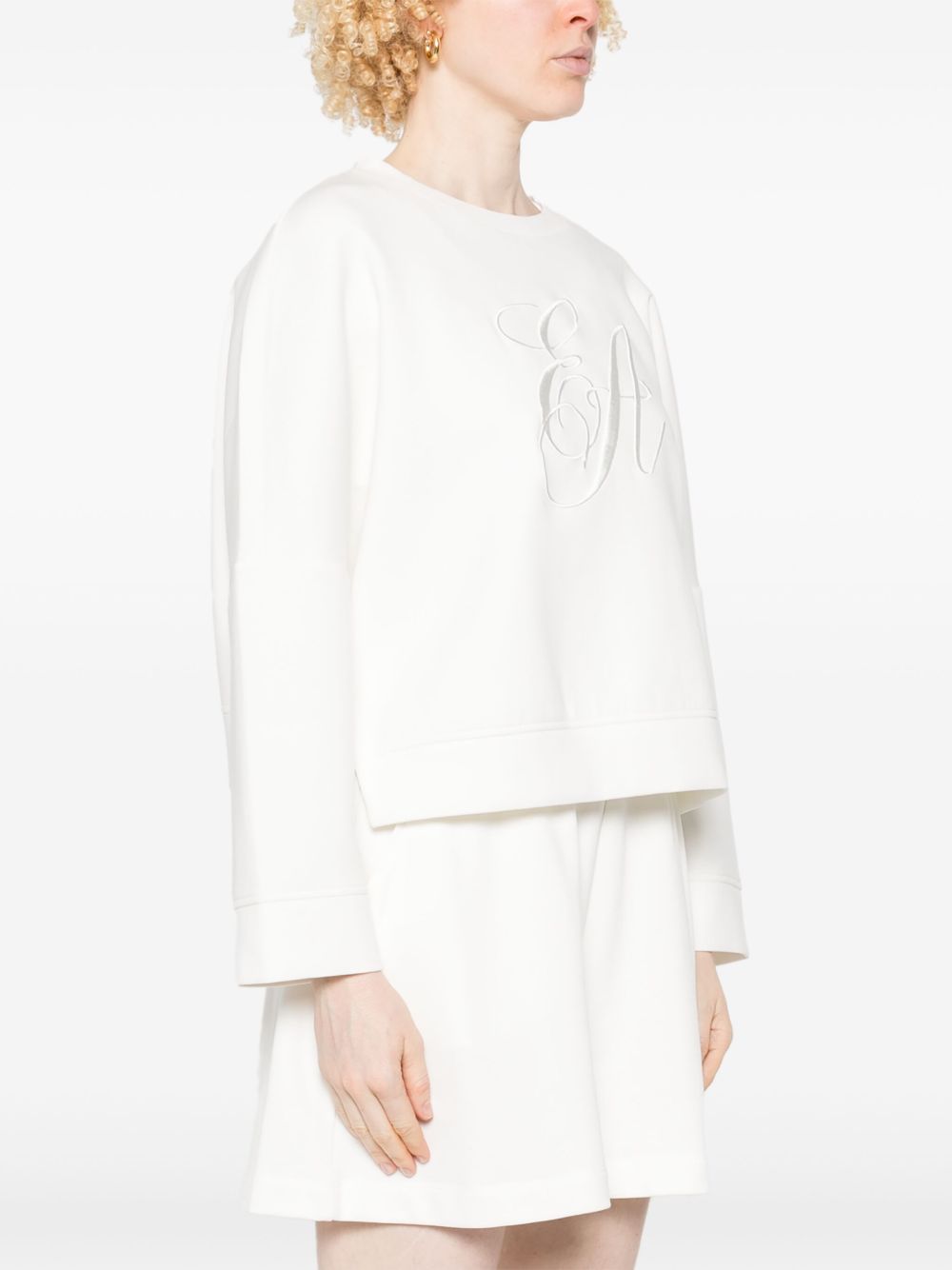 EMPORIO ARMANI Cotton Logo Sweatshirt for Women - SS25