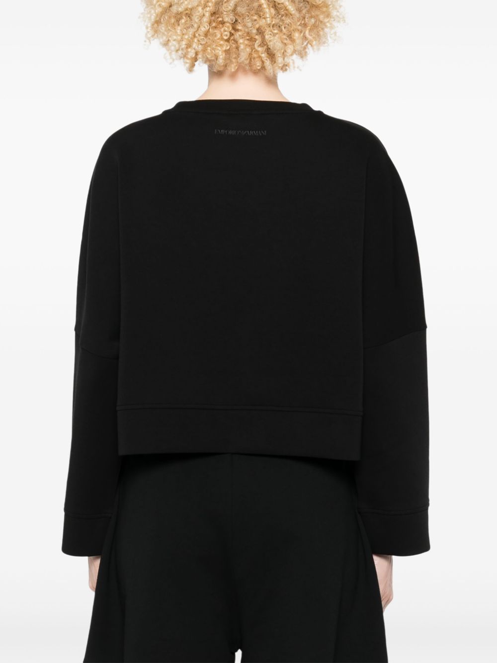 EMPORIO ARMANI Logo Cotton Sweatshirt for Women