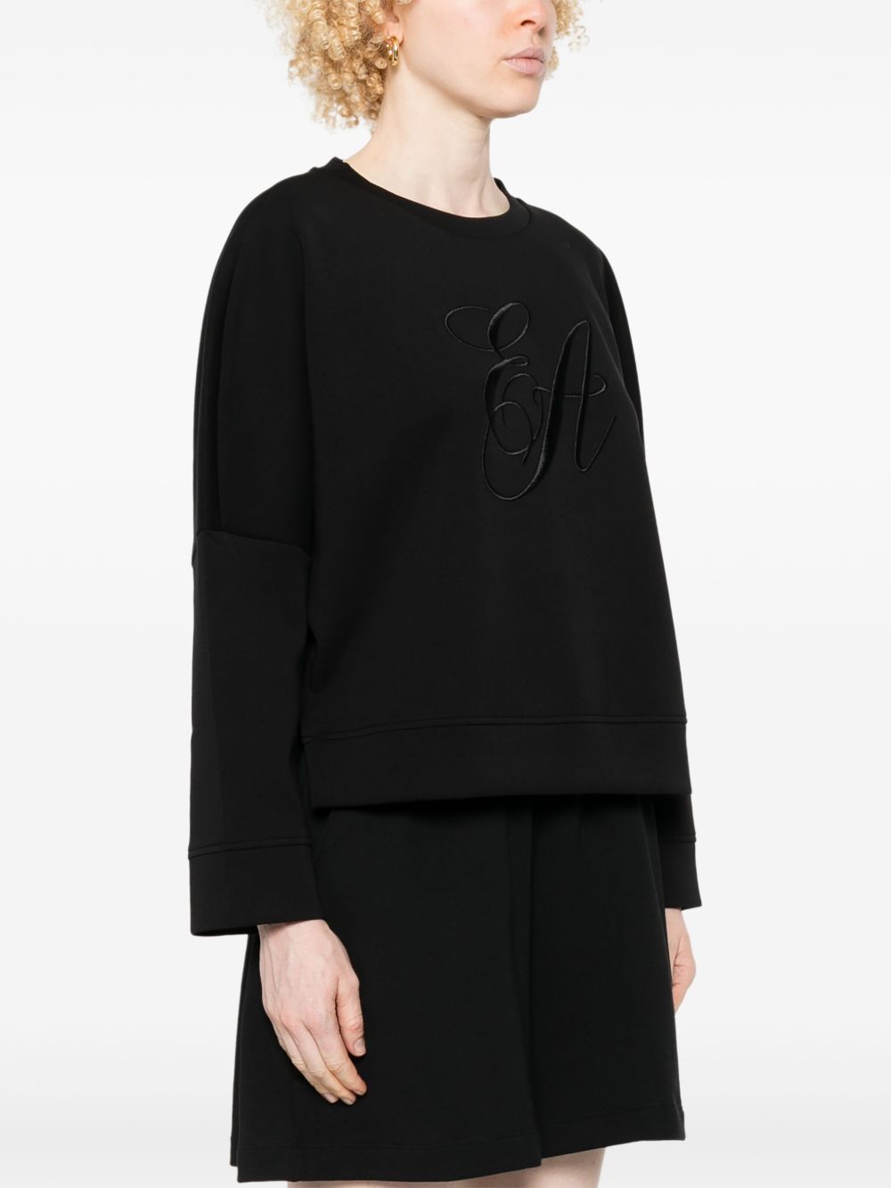 EMPORIO ARMANI Logo Cotton Sweatshirt for Women