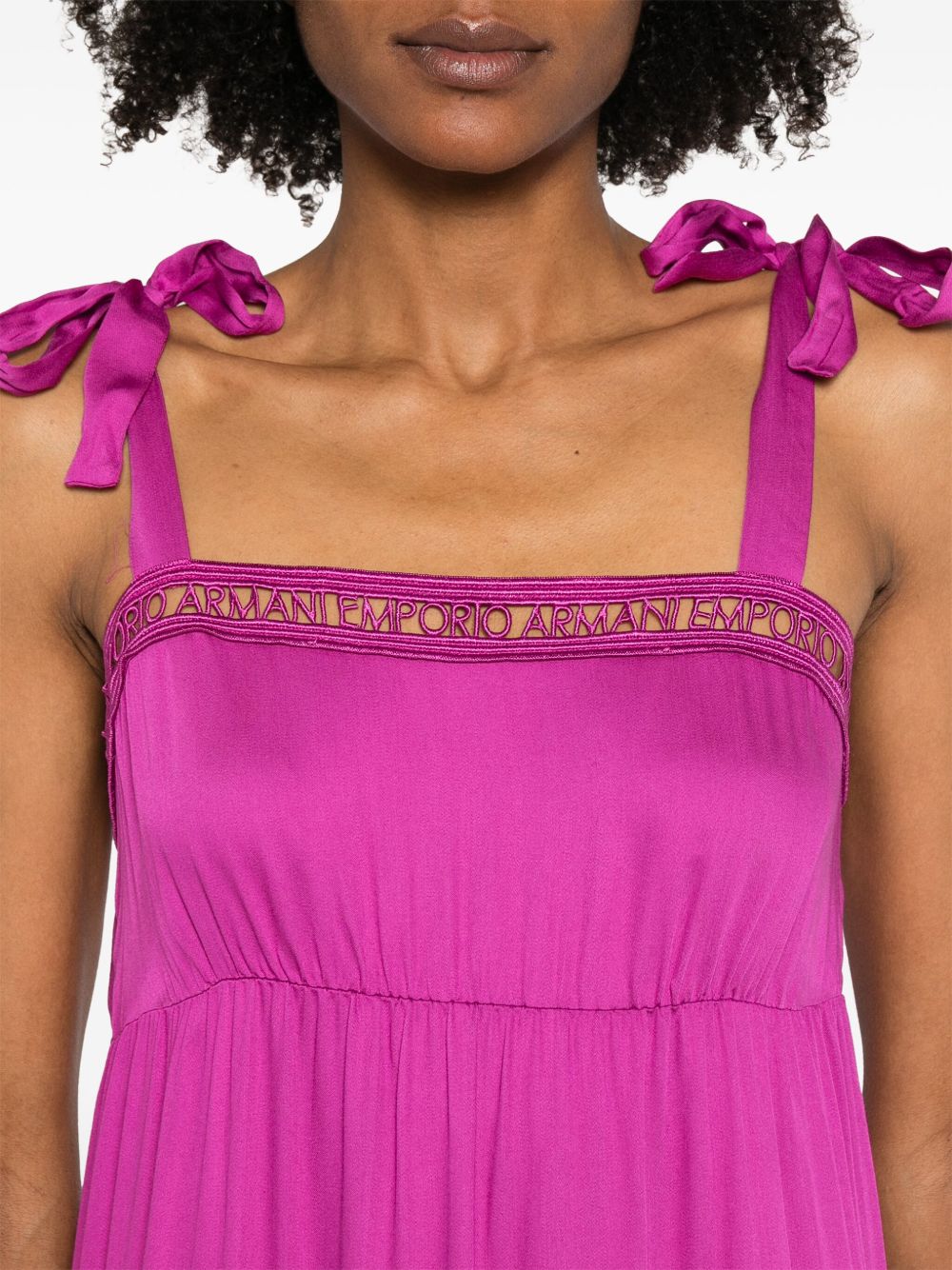 EMPORIO ARMANI Long Dress with Tie-Fastening Straps for Women