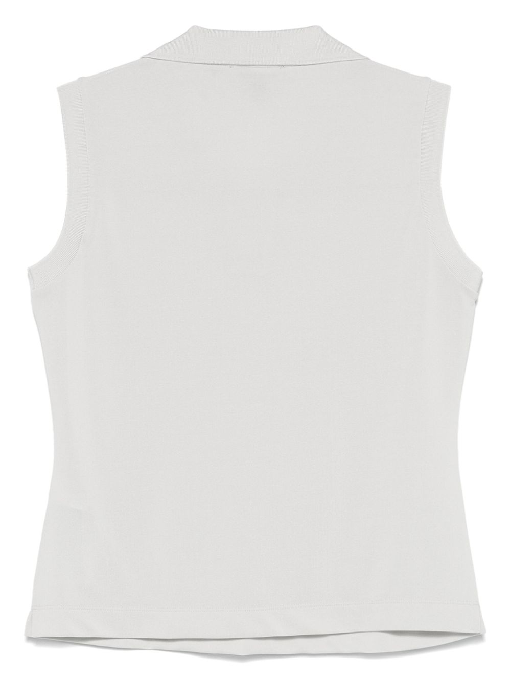EMPORIO ARMANI Sleeveless Classic Collar Top with Chest Pocket