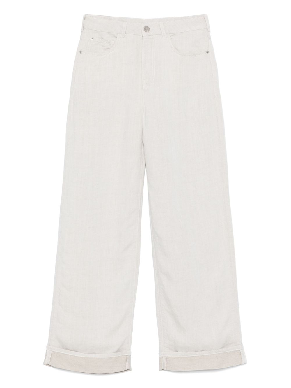 EMPORIO ARMANI Wide-Leg Linen Blend Jeans for Women