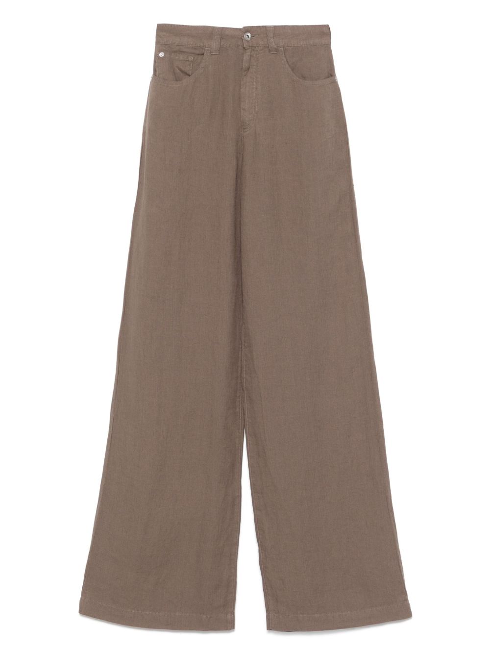 EMPORIO ARMANI Wide-Leg Linen Trousers for Women